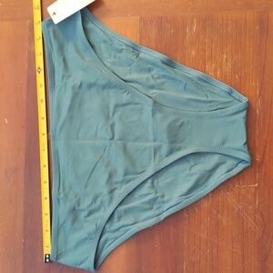 NWT The Swim High Waist Bikini Bottom: Harbor Green Size Medium